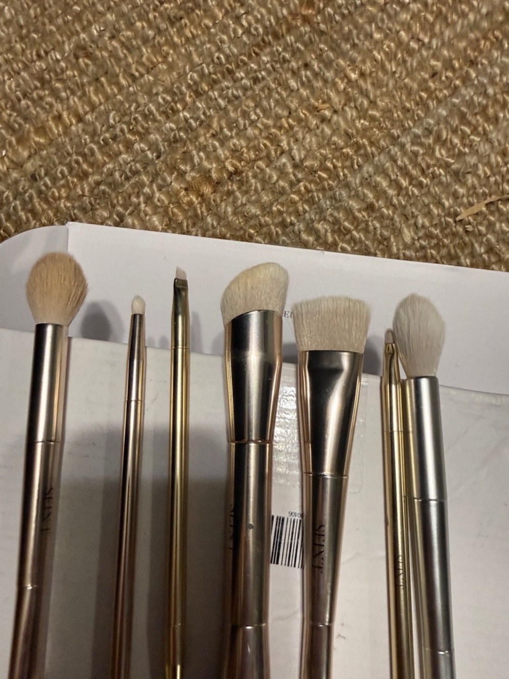 Seint Metallic Dual-Ended Makeup Brush Set - Champagne/Silver - Picture 2 of 3